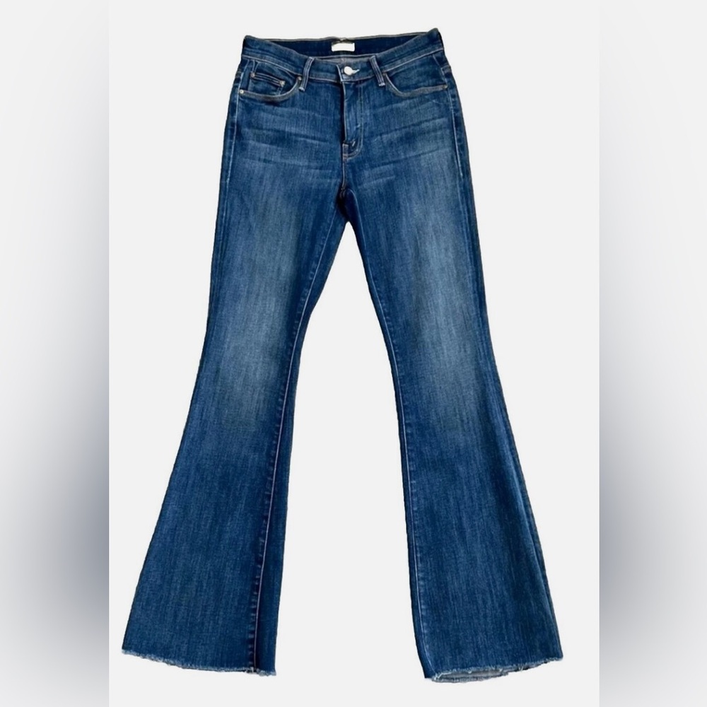 Mother The Weekender Fray Flare In Not Rough Enough Jeans
